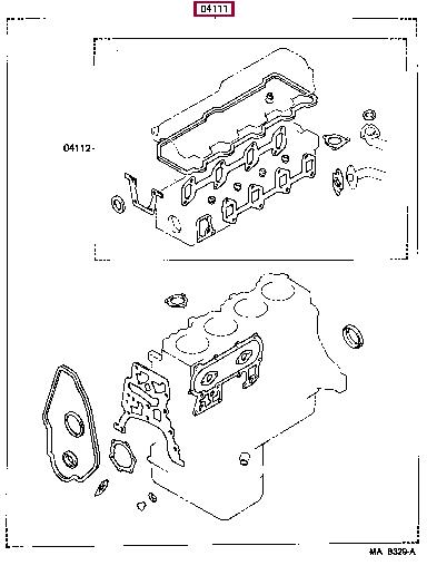 Toyota 04111-54092 Full Gasket Set, engine 0411154092: Buy near me in Poland at 2407.PL - Good price!