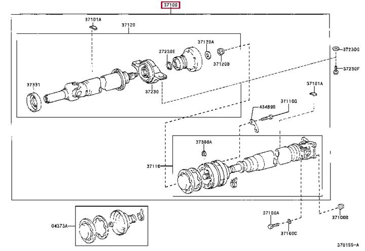 Toyota 37100-42060 Propeller shaft 3710042060: Buy near me at 2407.PL in Poland at an Affordable price!