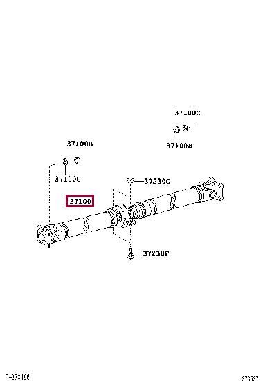 Toyota 37100-42080 Propeller shaft 3710042080: Buy near me in Poland at 2407.PL - Good price!