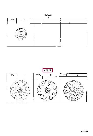 Toyota 42602-33070 Leichtmetallfelgenkappe 4260233070: Kaufen Sie zu einem guten Preis in Polen bei 2407.PL!