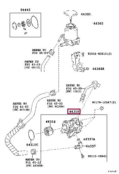 Toyota 44310-60550 Hydraulic Pump, steering system 4431060550: Buy near me in Poland at 2407.PL - Good price!