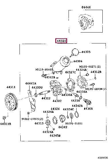 Toyota 44320-60270 Hydraulic Pump, steering system 4432060270: Buy near me at 2407.PL in Poland at an Affordable price!