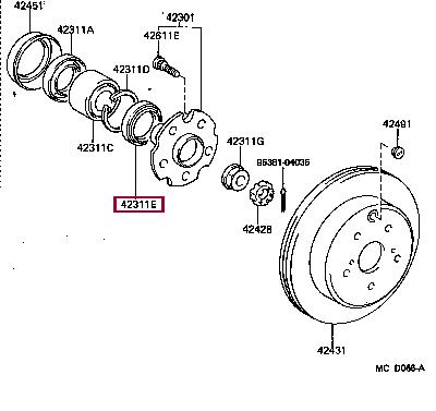 Toyota 90311-57001 Сальник маточини колеса 9031157001: Приваблива ціна - Купити у Польщі на 2407.PL!