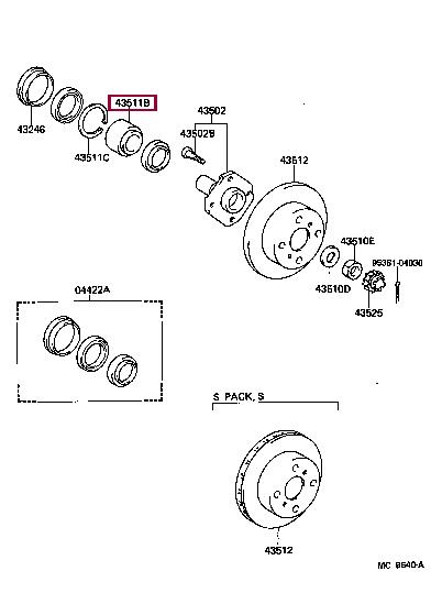 Toyota 90369-35029 Подшипник ступицы колеса переднего 9036935029: Отличная цена - Купить в Польше на 2407.PL!