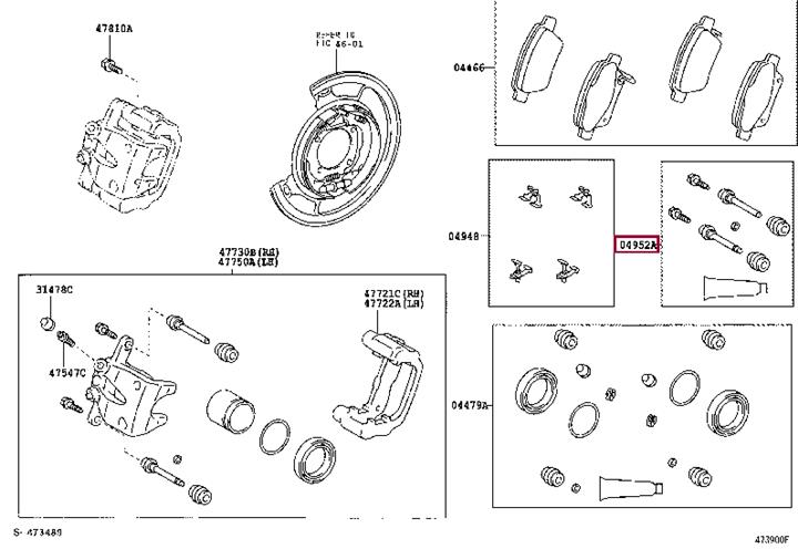 Toyota 04956-05010 Комплект направляющей гильзы 0495605010: Отличная цена - Купить в Польше на 2407.PL!