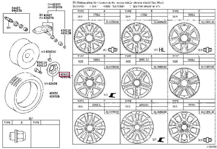 Toyota 42611-60650 Wheel Steel Rim 4261160650: Buy near me in Poland at 2407.PL - Good price!