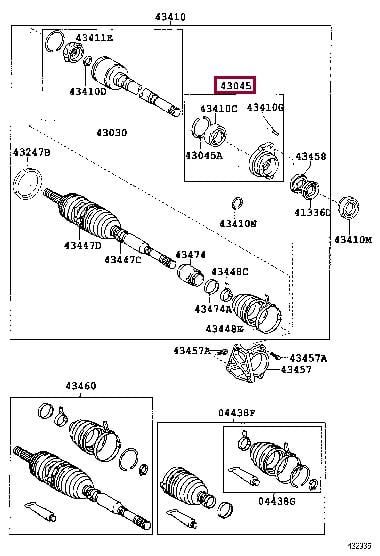 Toyota 43045-64020 Auto part 4304564020: Buy near me at 2407.PL in Poland at an Affordable price!