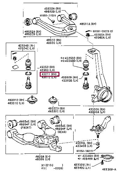 Toyota 43201-35081 Кулак поворотний 4320135081: Приваблива ціна - Купити у Польщі на 2407.PL!