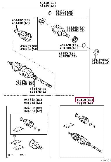 Toyota 43460-69185 CV joint 4346069185: Buy near me in Poland at 2407.PL - Good price!