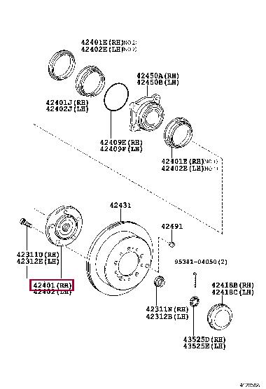 Toyota 43502-0C031 Wheel hub 435020C031: Buy near me in Poland at 2407.PL - Good price!