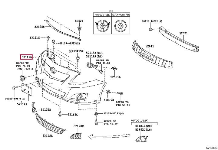 Toyota 52119-12963 Бампер передний 5211912963: Отличная цена - Купить в Польше на 2407.PL!