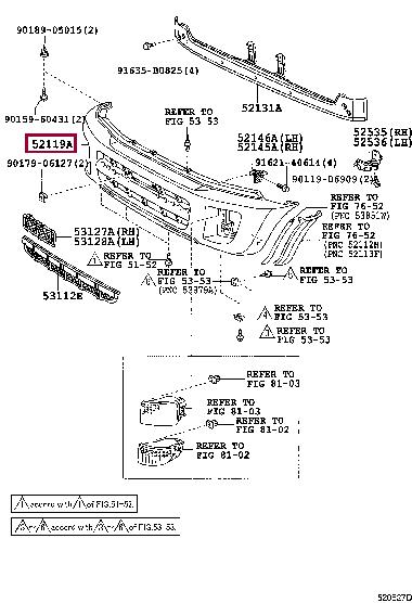 Toyota 52119-42908 Бампер передний 5211942908: Отличная цена - Купить в Польше на 2407.PL!