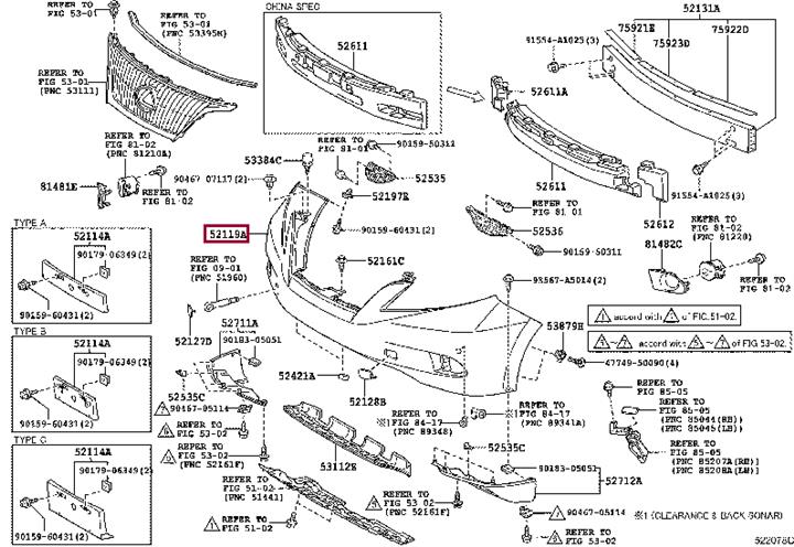 Toyota 52119-4D900 Zderzak przedni 521194D900: Dobra cena w Polsce na 2407.PL - Kup Teraz!