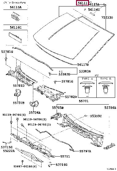 Toyota 56101-12730 Glass, windshield 5610112730: Отличная цена - Купить в Польше на 2407.PL!