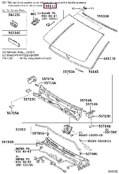 Toyota 56101-60929 Glass, windshield 5610160929: Отличная цена - Купить в Польше на 2407.PL!