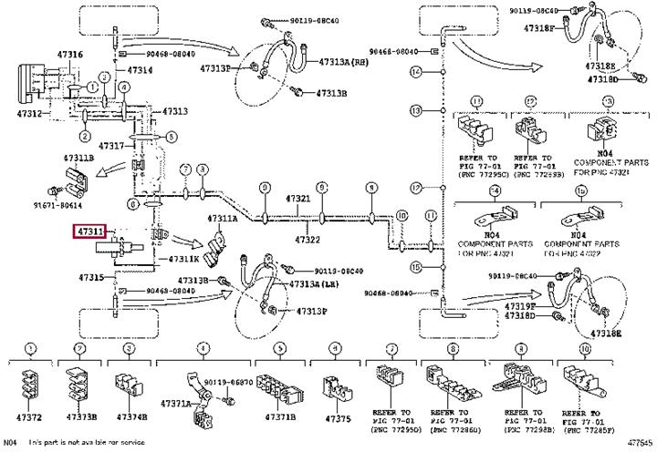 Brake line Toyota 47311-33260