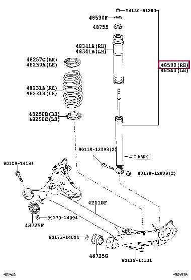 Toyota 48530-80396 Shock absorber assy 4853080396: Buy near me in Poland at 2407.PL - Good price!