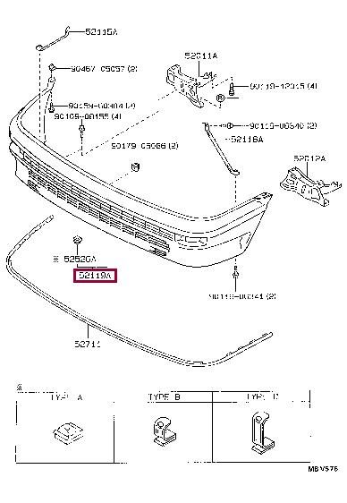 Toyota 52119-1A370 Бампер передний 521191A370: Отличная цена - Купить в Польше на 2407.PL!