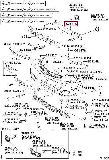 Toyota 52131-47060 Усилитель бампера 5213147060: Отличная цена - Купить в Польше на 2407.PL!