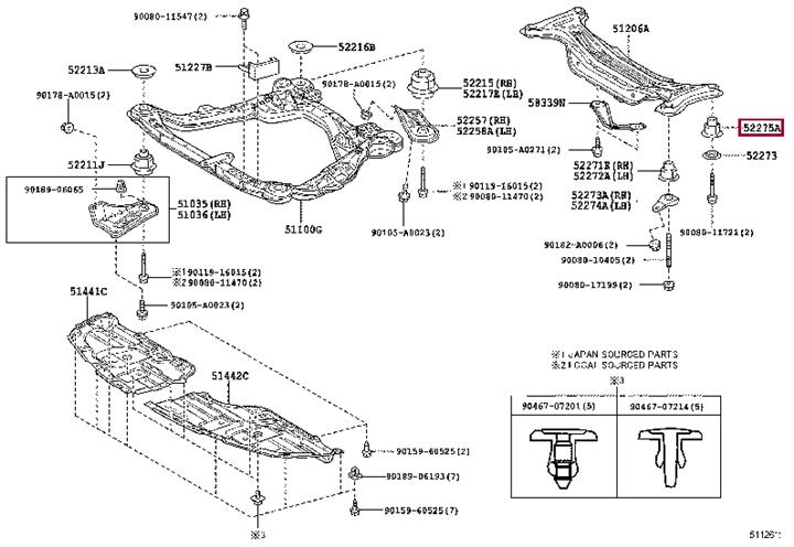 Toyota 5227506051 Cushion, rear suspension member body mounting, rear 5227506051: Atrakcyjna cena w Polsce na 2407.PL - Zamów teraz!