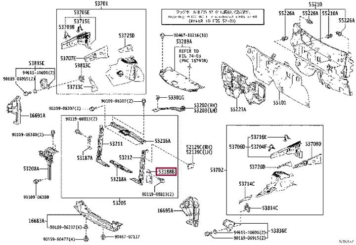 Toyota 53188-42010 Radiator bracket 5318842010: Buy near me in Poland at 2407.PL - Good price!