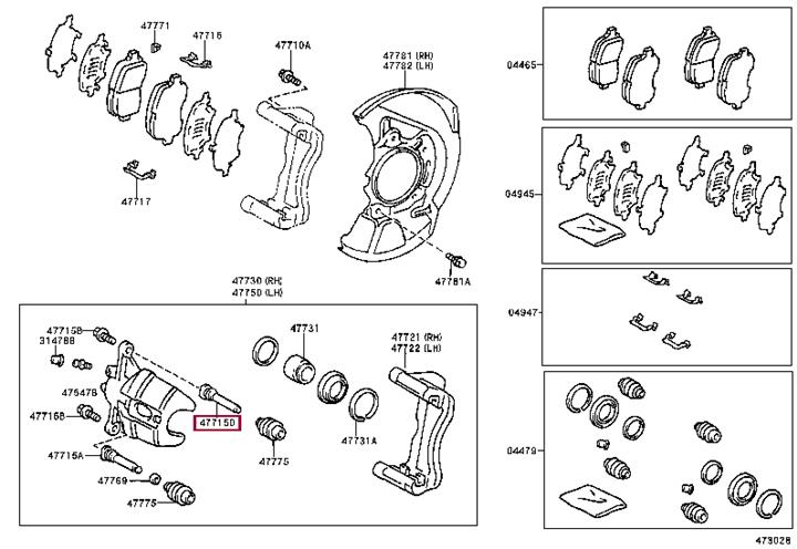 Toyota 47715-06070 Pin, front disc brake cylinder slide 4771506070: Купить в Польше - Отличная цена на 2407.PL!