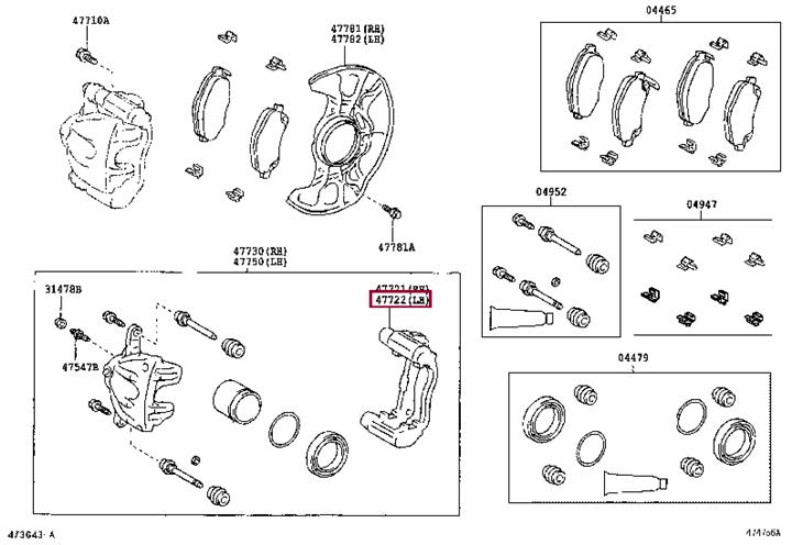 Toyota 47722-05020 Bremssattelbügel 4772205020: Kaufen Sie zu einem guten Preis in Polen bei 2407.PL!