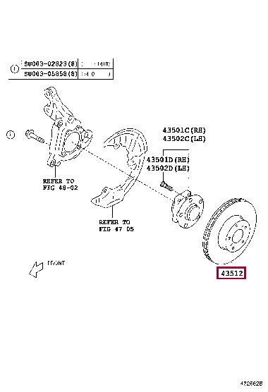 Toyota SU003-00586 Bremsscheibe SU00300586: Bestellen Sie in Polen zu einem guten Preis bei 2407.PL!