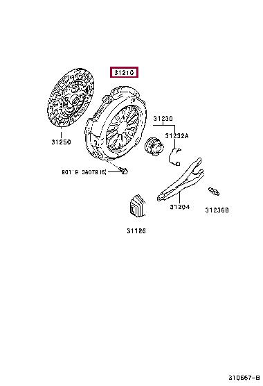 Toyota 31210-17040 Clutch thrust plate 3121017040: Buy near me in Poland at 2407.PL - Good price!