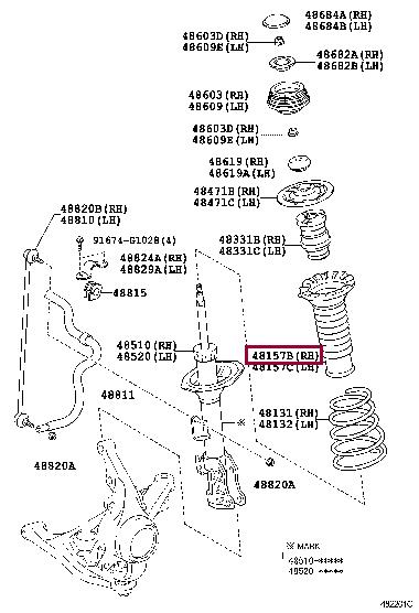 Toyota 48157-0D050 Shock absorber boot 481570D050: Buy near me at 2407.PL in Poland at an Affordable price!