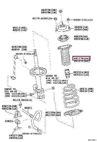 Toyota 48157-0E040 Пильник амортизатора переднього 481570E040: Приваблива ціна - Купити у Польщі на 2407.PL!