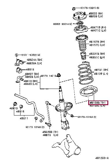 Toyota 48158-48011 Suspension spring front 4815848011: Buy near me at 2407.PL in Poland at an Affordable price!