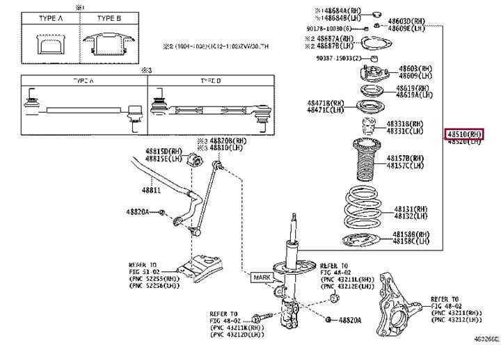 Toyota 48510-80488 Амортизатор підвіски 4851080488: Приваблива ціна - Купити у Польщі на 2407.PL!