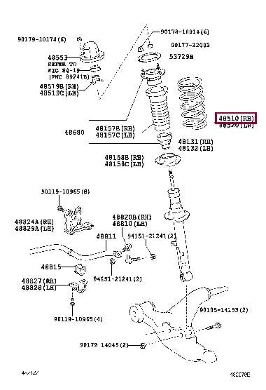 Toyota 48510-80433 Front Right Suspension Shock Absorber 4851080433: Buy near me in Poland at 2407.PL - Good price!