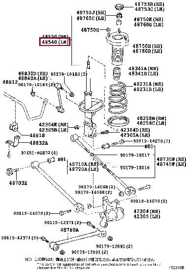 Toyota 4854049505 Rear Left Shock Absorber 4854049505: Buy near me at 2407.PL in Poland at an Affordable price!