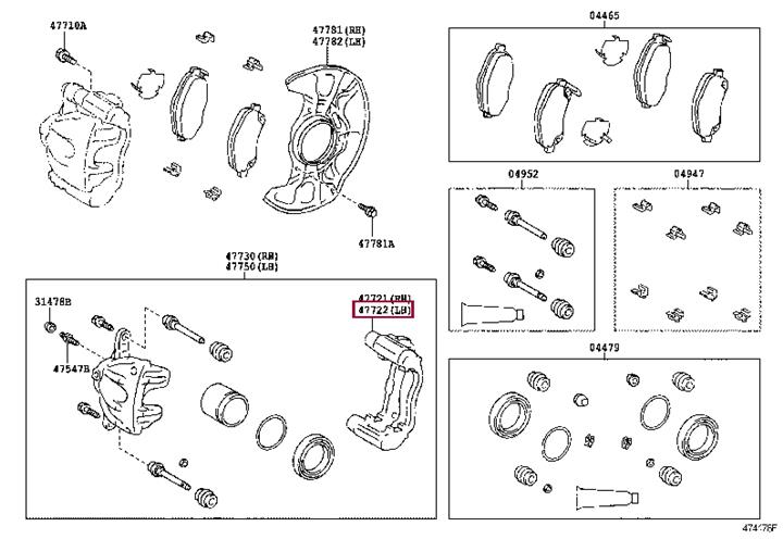 Toyota 47722-05030 Bremssattelbügel 4772205030: Kaufen Sie zu einem guten Preis in Polen bei 2407.PL!