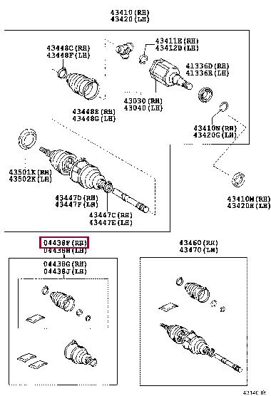 Toyota 04427-0K030 Bellow, driveshaft 044270K030: Buy near me in Poland at 2407.PL - Good price!