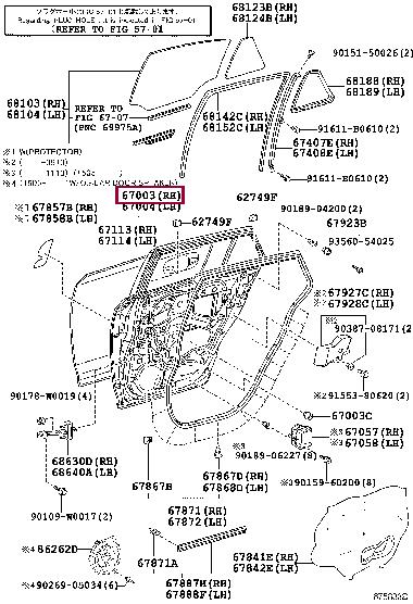 Toyota 67003-05160 Обшивка двери задней правой 6700305160: Отличная цена - Купить в Польше на 2407.PL!