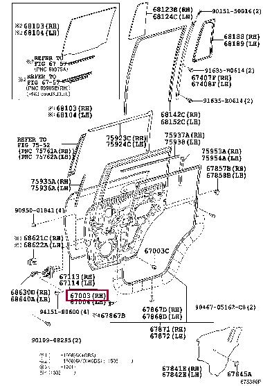 Toyota 67003-60410 Poszycie tylnych prawych drzwi 6700360410: Dobra cena w Polsce na 2407.PL - Kup Teraz!