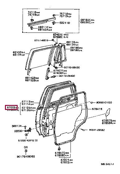 Toyota 67003-89109 Обшивка дверей задніх правих 6700389109: Приваблива ціна - Купити у Польщі на 2407.PL!