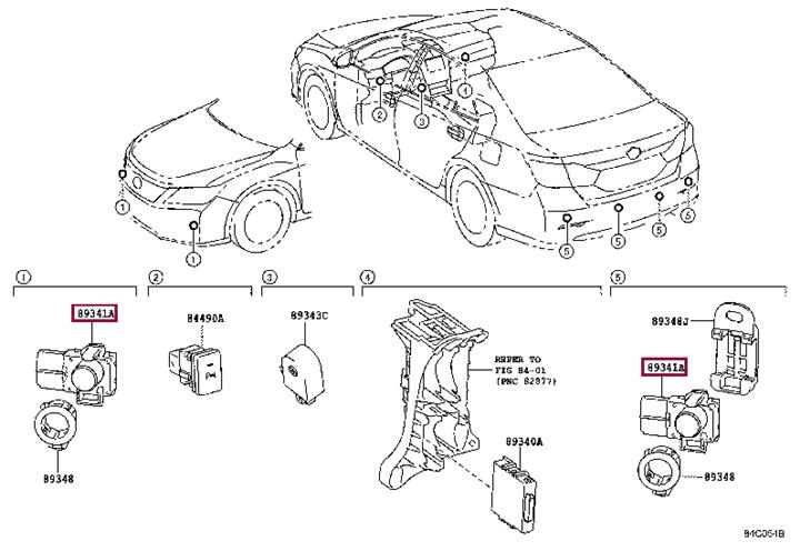 Toyota 89341-33210-A1 Parking sensor 8934133210A1: Buy near me in Poland at 2407.PL - Good price!