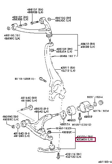 Toyota 43340-59115 Ball joint 4334059115: Buy near me at 2407.PL in Poland at an Affordable price!