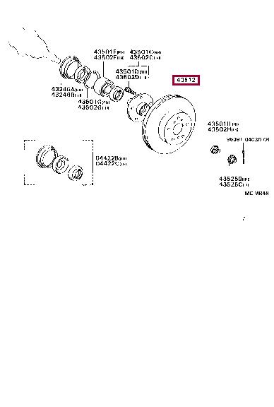 Toyota 43512-20701 Диск гальмівний передній вентильований 4351220701: Купити у Польщі - Добра ціна на 2407.PL!