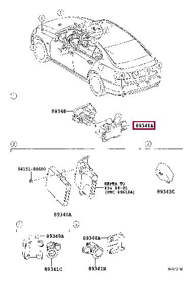 Toyota 89341-44150-J2 Датчик парковки 8934144150J2: Приваблива ціна - Купити у Польщі на 2407.PL!