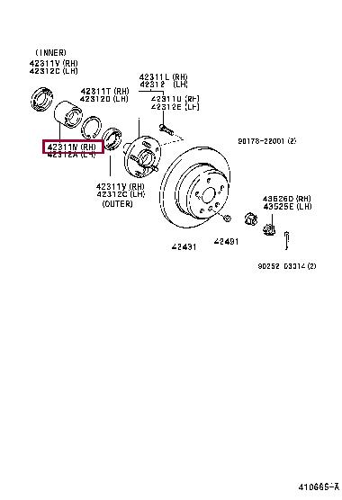 Toyota 90369-38019 Wheel bearing kit 9036938019: Buy near me in Poland at 2407.PL - Good price!