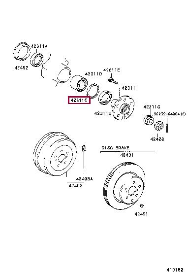 Toyota 90369-45002 Wheel bearing kit 9036945002: Buy near me in Poland at 2407.PL - Good price!