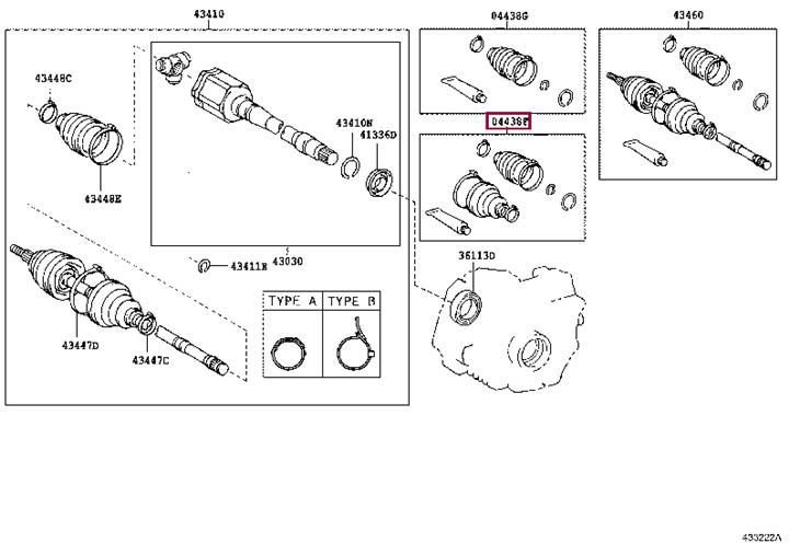 Toyota 04427-42050 Пильник привідного валу 0442742050: Приваблива ціна - Купити у Польщі на 2407.PL!