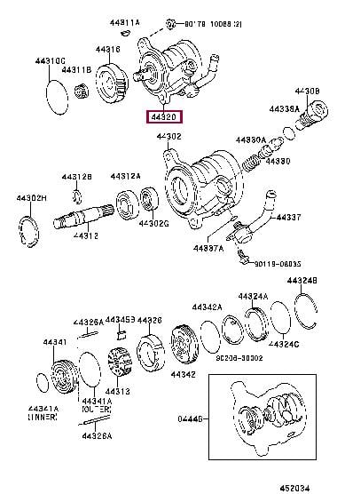 Toyota 44320-60182 Hydraulic Pump, steering system 4432060182: Buy near me at 2407.PL in Poland at an Affordable price!