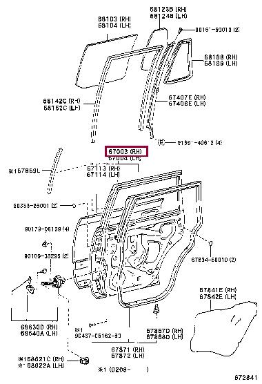 Toyota 67003-60290 Обшивка дверей задніх правих 6700360290: Приваблива ціна - Купити у Польщі на 2407.PL!