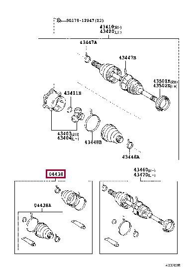 Toyota 04428-35010 Bellow, driveshaft 0442835010: Buy near me in Poland at 2407.PL - Good price!